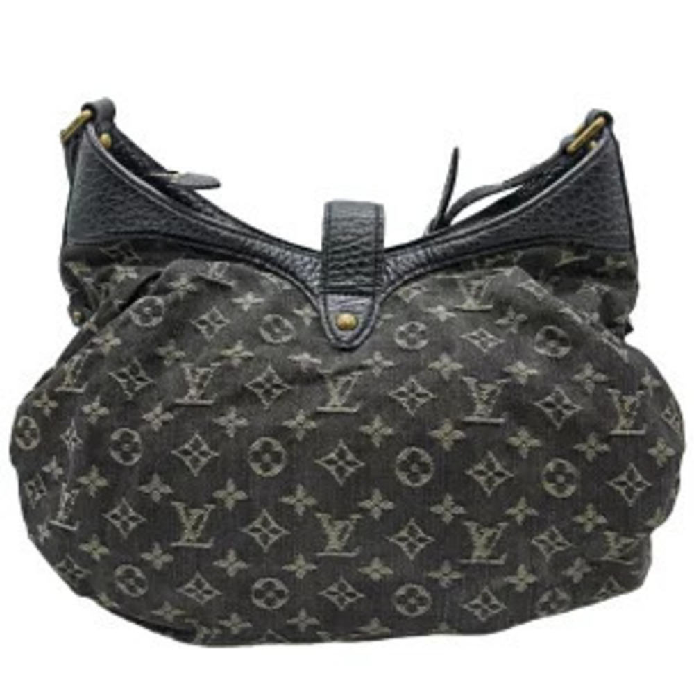 Louis Vuitton Black Monogram Bag Denim Shoulder - Picture 3 of 7